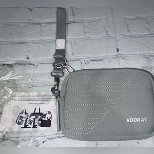 Gray Shoulder Bag with Textured Design